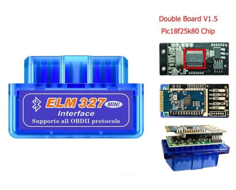 محول ELM327 للاتصال بمنفذ OBD2 في السيارة